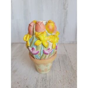Easter spring tulip flower AS IS soap pump bathroom kitchen accessory